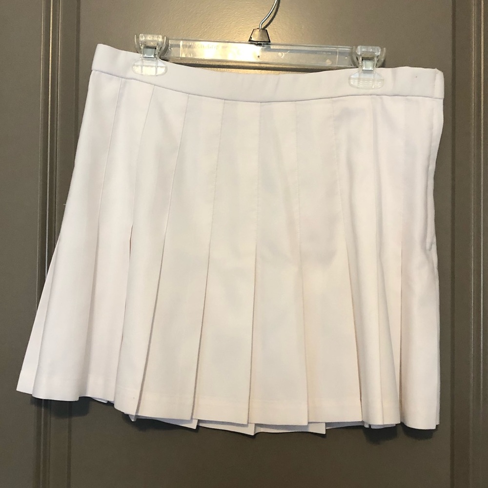 White Pleated Tennis Skirt